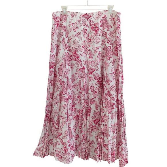 NorthStyle Paisley Floral Crinkle Midi Skirt New With Tags Women's Size Large - Picture 2 of 7